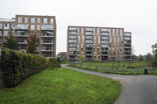 909205 Gezicht op de nieuwe flatgebouwen aan de Winklerlaan te Utrecht (Hof van Tuindorp).